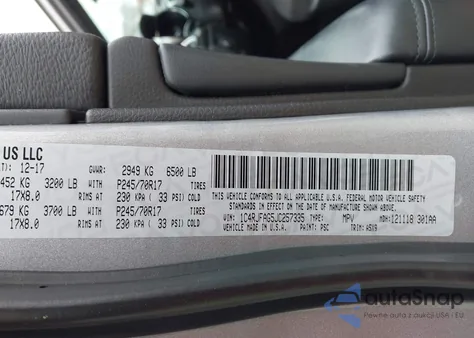 2018 Jeep Grand Cherokee Laredo 4X4 из США, поврежденный, VIN 1C4RJFAG5JC257335